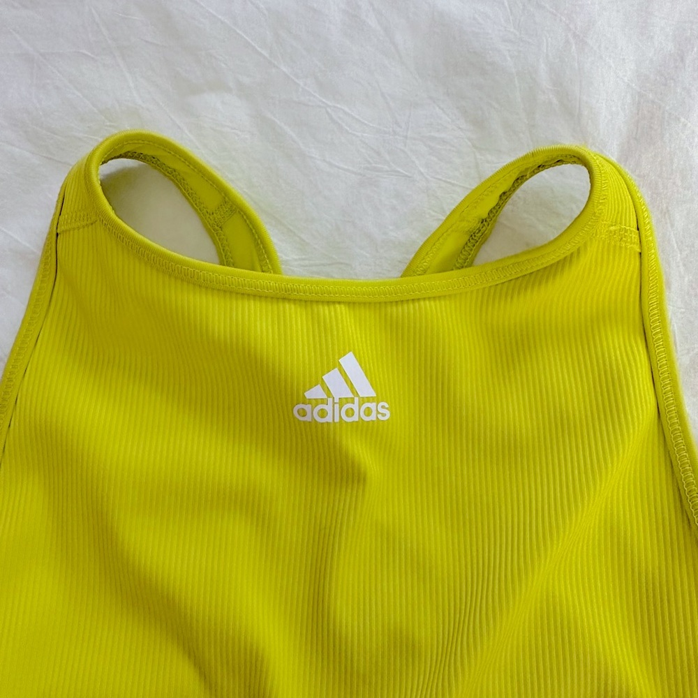 Neon Yellow Adidas tank top